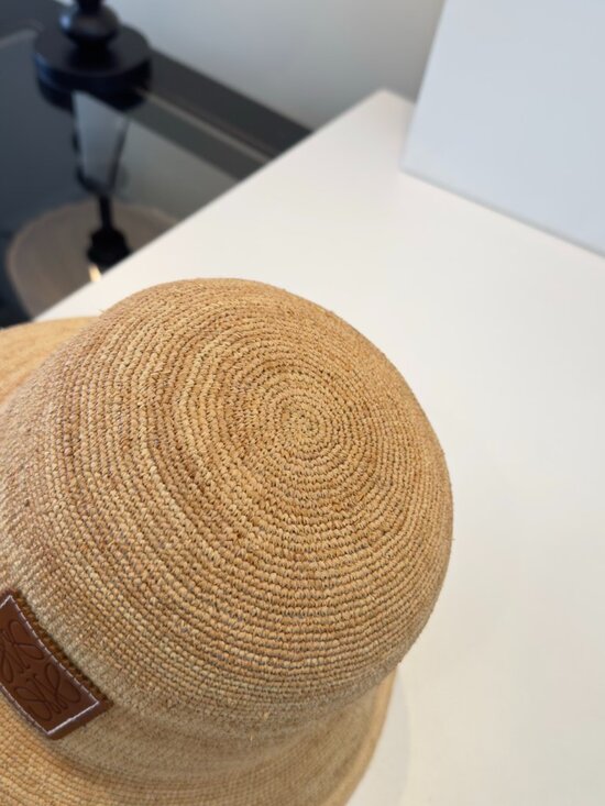 LOEWE Natural Woven Straw Bucket Hat main image 4